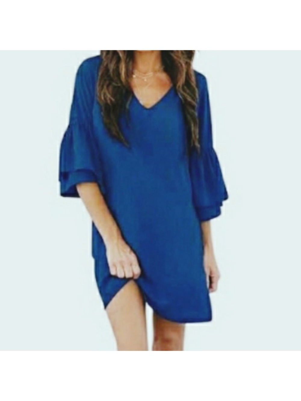 Grey State Navy Sleeveless Mini Dress with Ruffle Hem